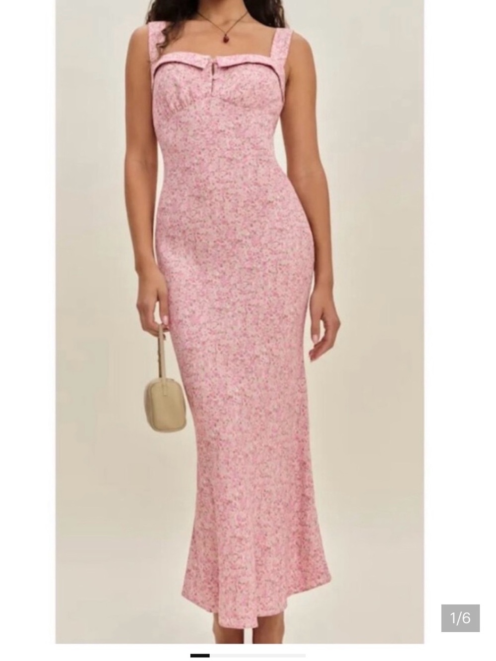 Reformation Pink Floral Maxi Dress